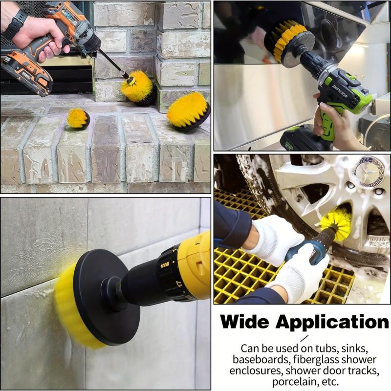 6pcs Drill Brush Set Power Scrubber for Grout Floor Tub Tile