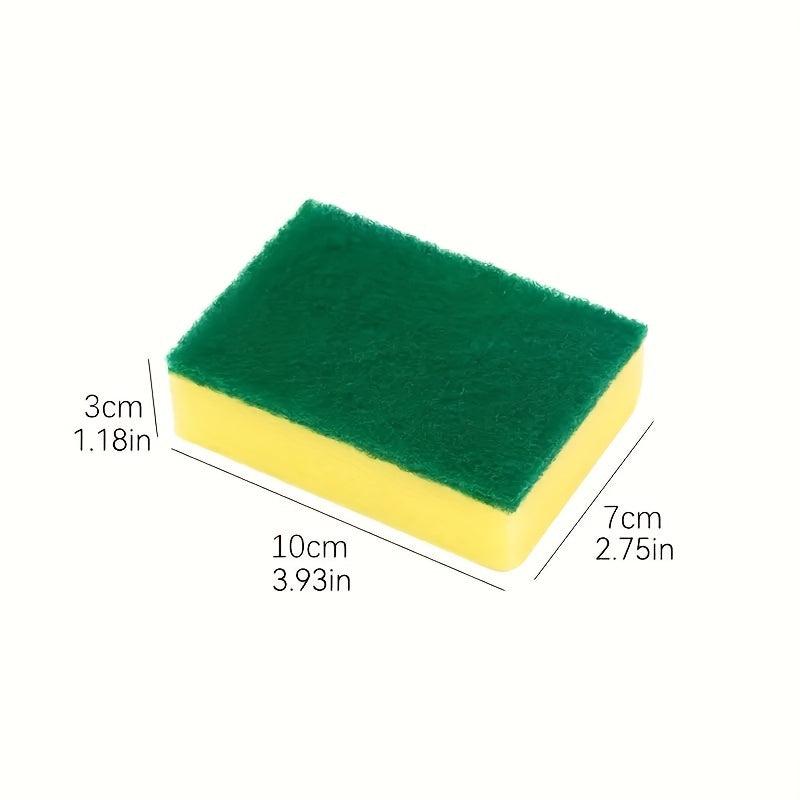 10pcs Double Sided Scouring Pad Kitchen Sponge