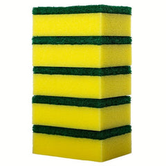 10pcs Double Sided Scouring Pad Kitchen Sponge