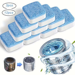 12pcs Washer Cleaning Tablets Stain Artifact Roller Type Descaling Disinfection