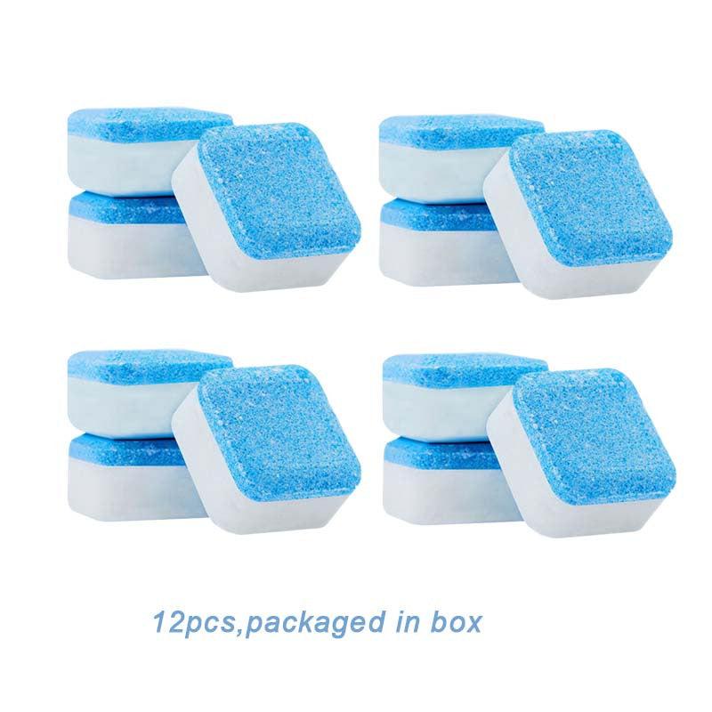 12pcs Washer Cleaning Tablets Stain Artifact Roller Type Descaling Disinfection