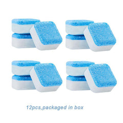 12pcs Washer Cleaning Tablets Stain Artifact Roller Type Descaling Disinfection