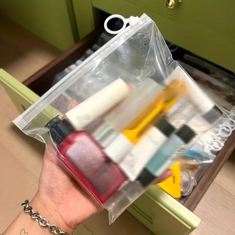 10pcs Extra Thick Zipper Bag Stationery Sundries Sorting Bag Storage Bag