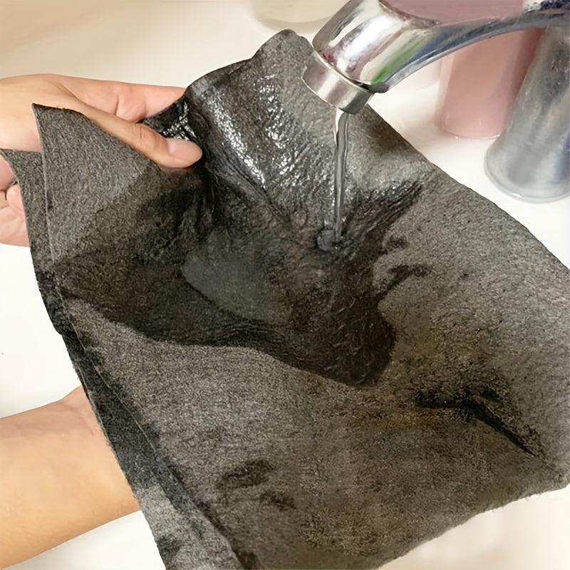 5pcs 2 In 1 Magic Cloth Wipe Glass Absorbent Towel Thick Mirror Wipe
