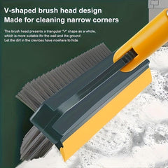 3 in 1 Bathroom Floor and Wall Cleaning Brush with Scraper