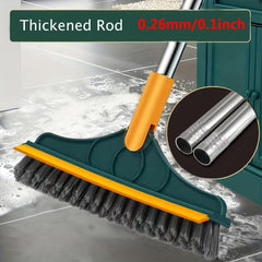3 in 1 Bathroom Floor and Wall Cleaning Brush with Scraper