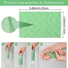 20pcs Absorbent Microfiber Cleaning Cloth Grey & Green