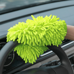 2pcs Velvet Chenille Car Wash Gloves - Dust Removal & Housework