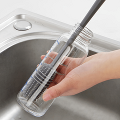 Silicone Long Handle Cup Brush Baby Bottle No Dead Corner Cleaning Brush