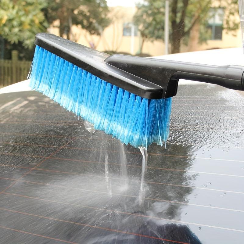 Car Wash Brush Long Handle Water Flow Through Car Cleaning Brush