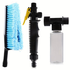 Car Wash Brush Long Handle Water Flow Through Car Cleaning Brush