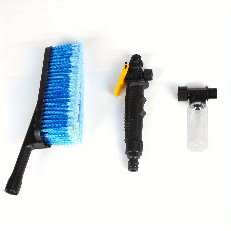 Car Wash Brush Long Handle Water Flow Through Car Cleaning Brush