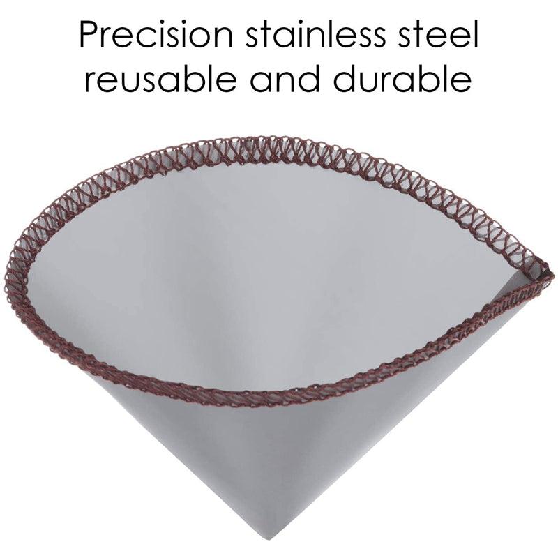 Stainless Steel Pour Over Coffee Filter Cone 3-4 Cups