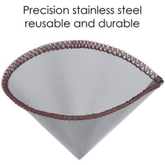 Stainless Steel Pour Over Coffee Filter Cone 3-4 Cups