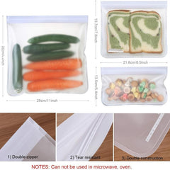 3pcs Reusable Food Preservation Bag Refrigerator Food Storage Bag