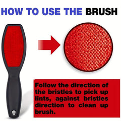 Lint Remover Brush for Clothes and Furniture - Double Sided Pet Hair Remover