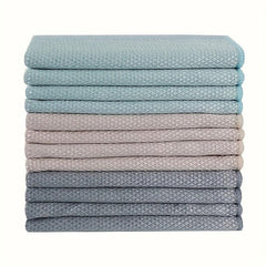 10pcs Fish Scale Glass Wiping Cloth Microfiber Cleaning Cloth