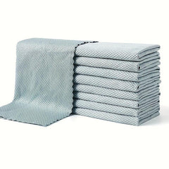 10pcs Fish Scale Glass Wiping Cloth Microfiber Cleaning Cloth