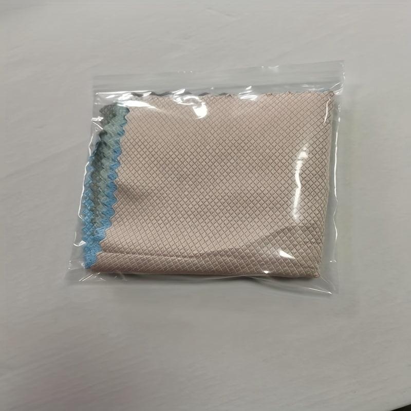 10pcs Fish Scale Glass Wiping Cloth Microfiber Cleaning Cloth