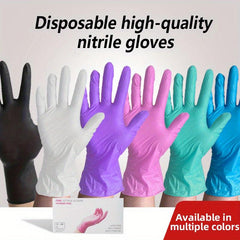 99pcs Disposable Nitrile Gloves Powder Durable Waterproof Gloves