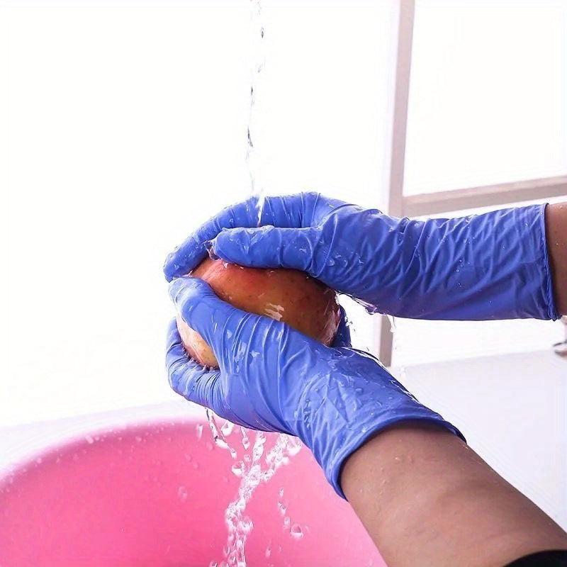 99pcs Disposable Nitrile Gloves Powder Durable Waterproof Gloves