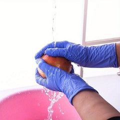 99pcs Disposable Nitrile Gloves Powder Durable Waterproof Gloves