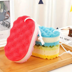 Three Layers Bath Cleaning Sponge Soft Shower Exfoliating Sponge
