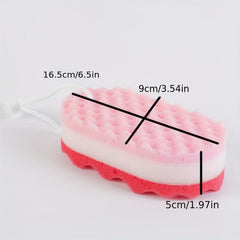 Three Layers Bath Cleaning Sponge Soft Shower Exfoliating Sponge