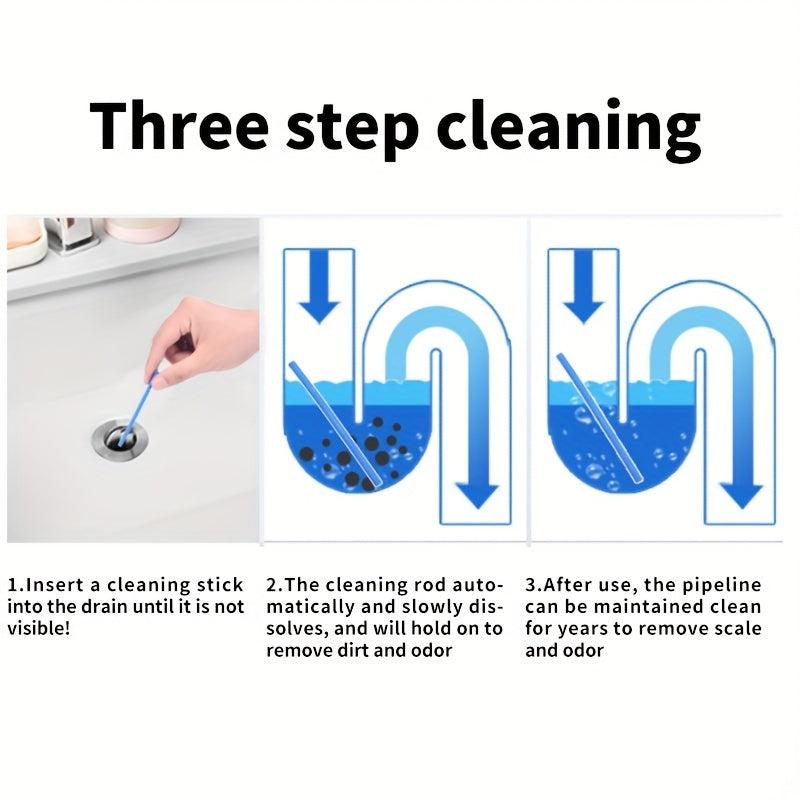 12pcs Sewer Cleaning Stick Drain Cleaner Stick Sewer Drain Deodorizer