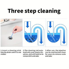 12pcs Sewer Cleaning Stick Drain Cleaner Stick Sewer Drain Deodorizer
