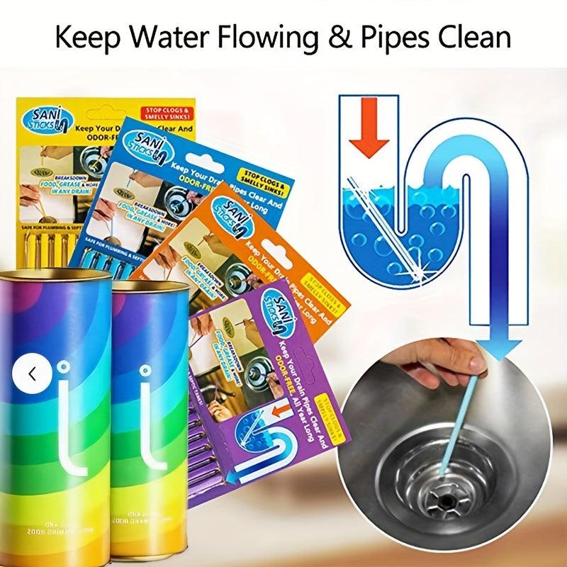 12pcs Sewer Cleaning Stick Drain Cleaner Stick Sewer Drain Deodorizer