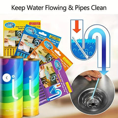 12pcs Sewer Cleaning Stick Drain Cleaner Stick Sewer Drain Deodorizer