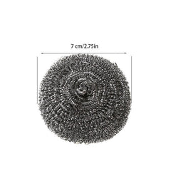 6pcs Stainless Steel Wire Ball Scrubber for Dishwashing