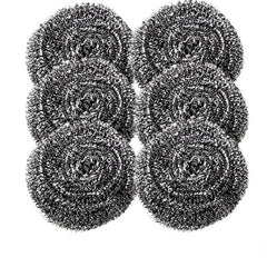 6pcs Stainless Steel Wire Ball Scrubber for Dishwashing