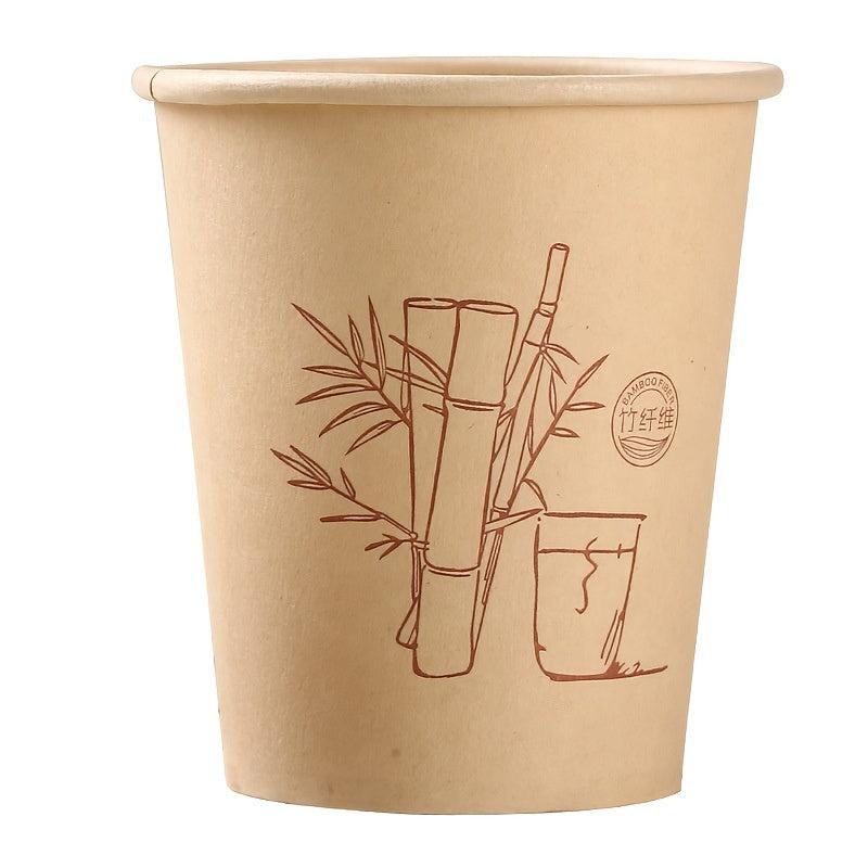 50pcs Thickened Bamboo Fiber Paper Cups For Parties and Events