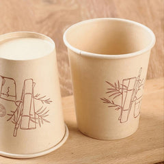 50pcs Thickened Bamboo Fiber Paper Cups For Parties and Events