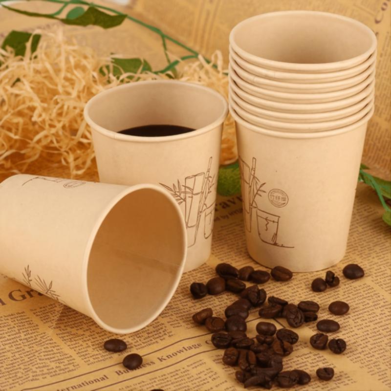 50pcs Thickened Bamboo Fiber Paper Cups For Parties and Events