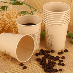 50pcs Thickened Bamboo Fiber Paper Cups For Parties and Events