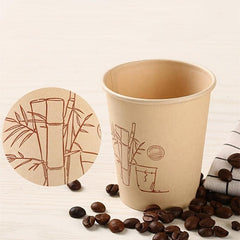 50pcs Thickened Bamboo Fiber Paper Cups For Parties and Events