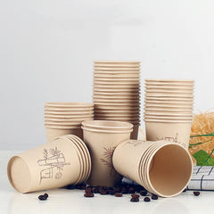 50pcs Thickened Bamboo Fiber Paper Cups For Parties and Events