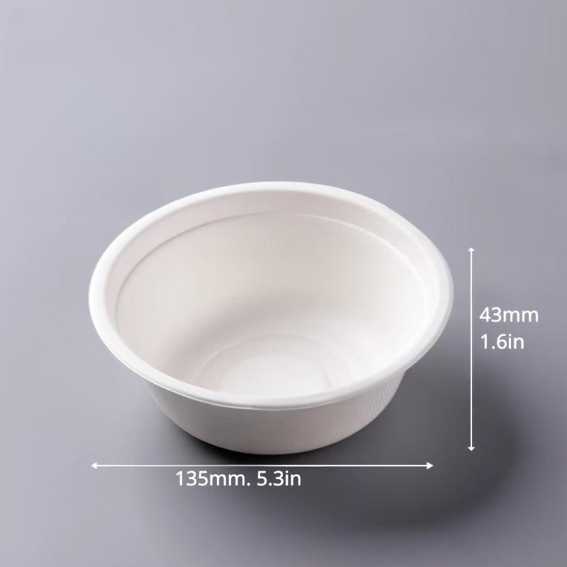 50pcs 12oz Paper Bowls Natural Bagasse Dinning Bowls