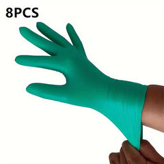 99pcs Green Disposable Nitrile Gloves for Household Cleaning & Hair Dyeing