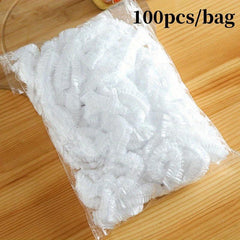 Disposable Food Cover 100 Pieces Plastic Elastic Bowl Cover