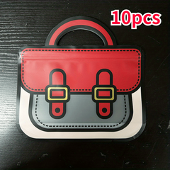 10 PCS Hand Bag Shape Cookie Candy Plastic Zipper Bag Party Supplies