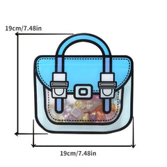 10 PCS Hand Bag Shape Cookie Candy Plastic Zipper Bag Party Supplies