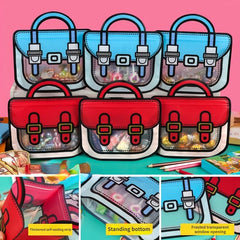 10 PCS Hand Bag Shape Cookie Candy Plastic Zipper Bag Party Supplies