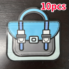 10 PCS Hand Bag Shape Cookie Candy Plastic Zipper Bag Party Supplies
