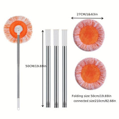 Extendable Sunflower Mop Set Dual purpose Dry/Wet Chenille Flat Lazy Person