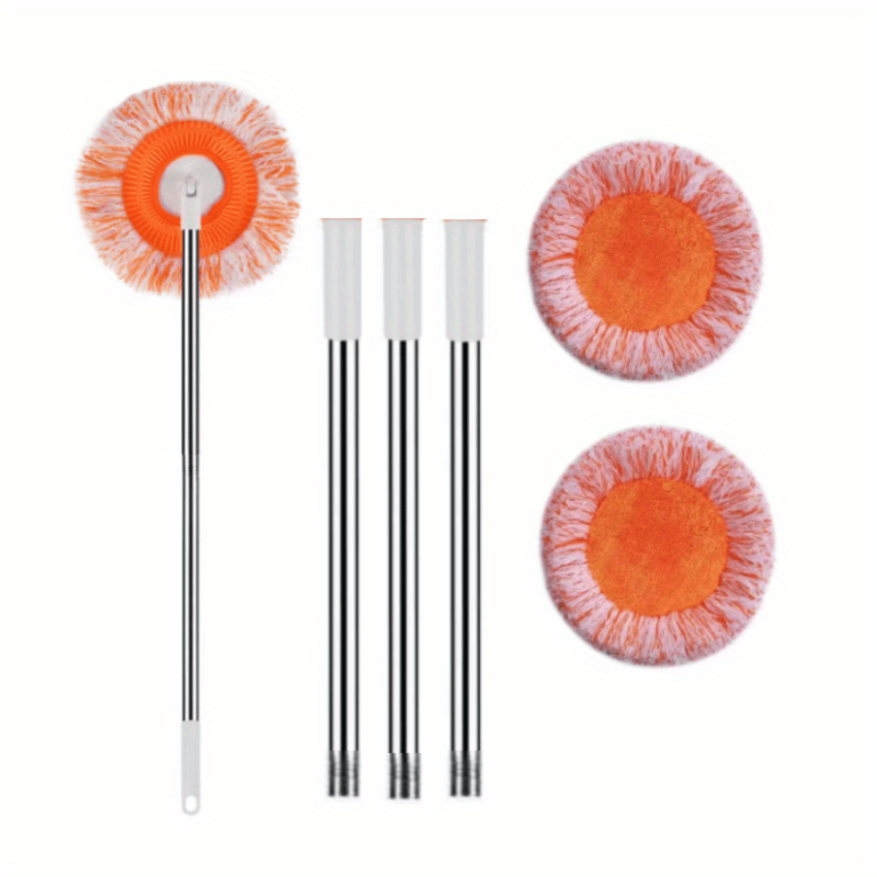 Extendable Sunflower Mop Set Dual purpose Dry/Wet Chenille Flat Lazy Person