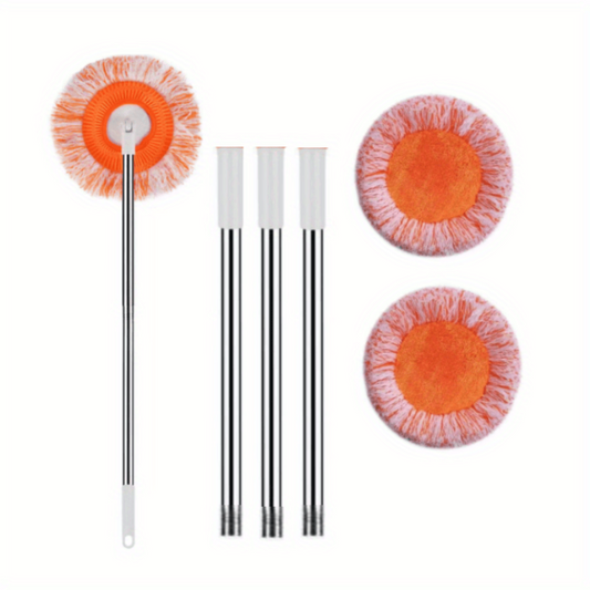 Extendable Sunflower Mop Set Dual purpose Dry/Wet Chenille Flat Lazy Person